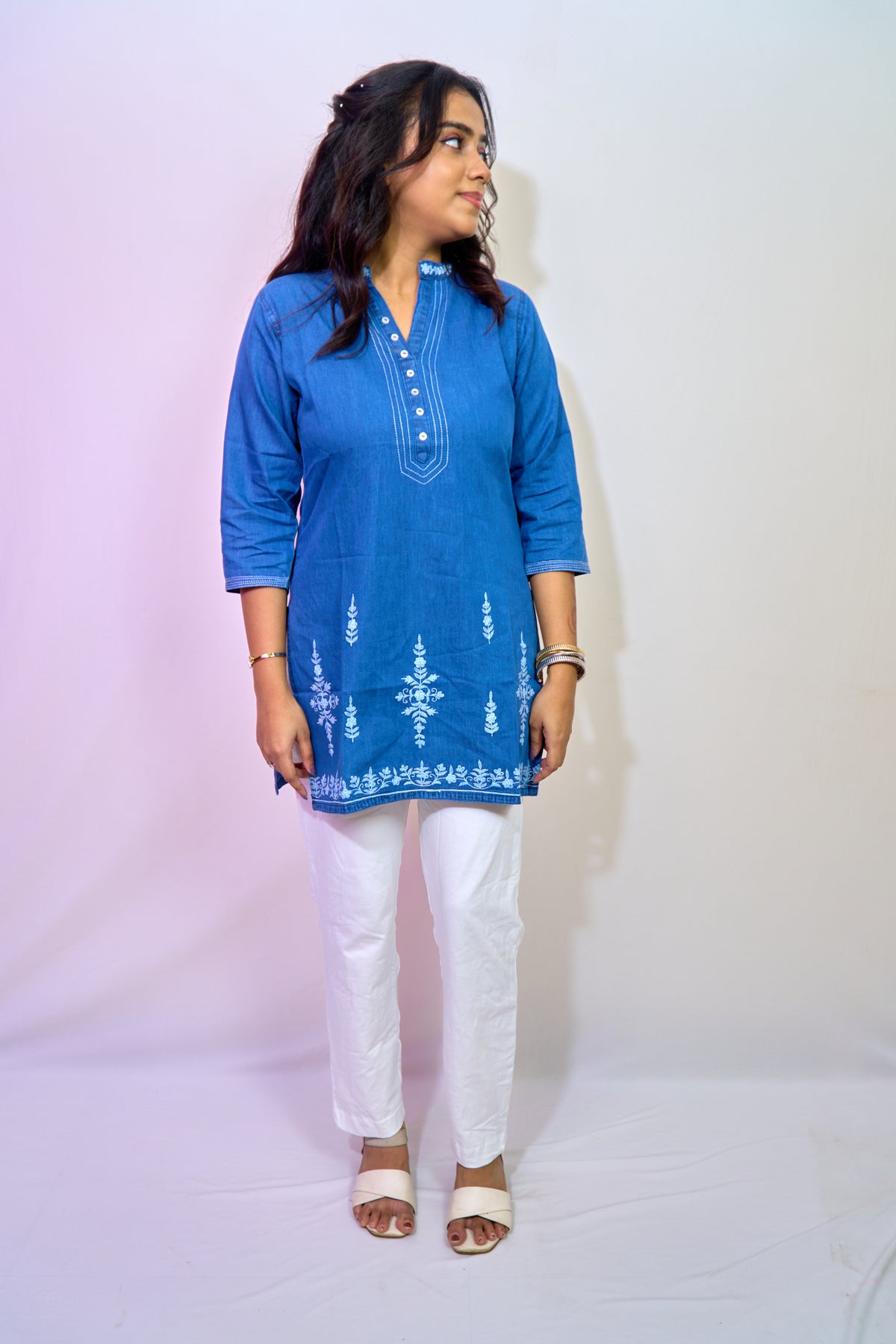 Denim Daze Embroidered Kurti