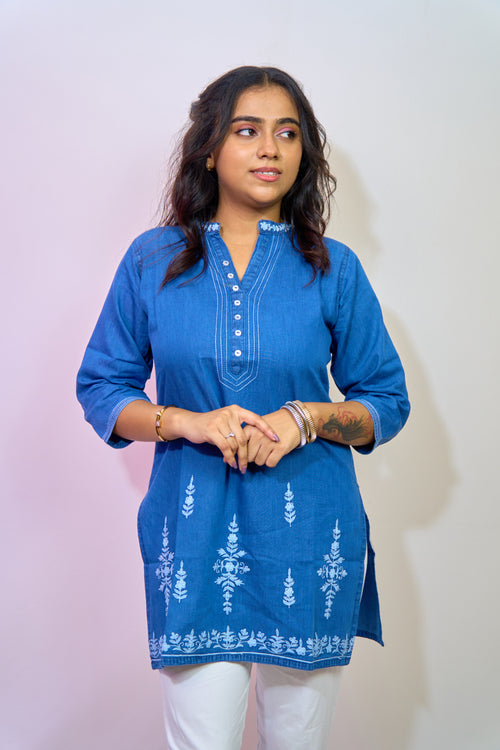 Denim Daze Embroidered Kurti