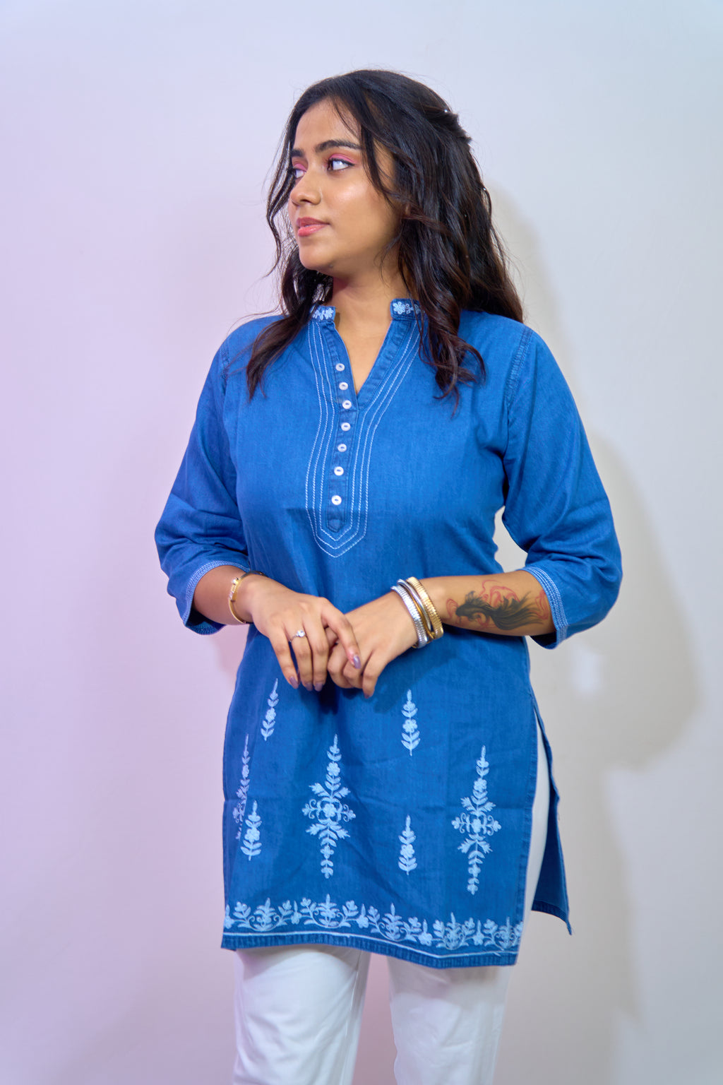 Denim Daze Embroidered Kurti