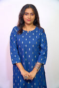 Midnight Leaf Denim Kurti