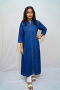 Indigo Stitchline Long Denim Kurti